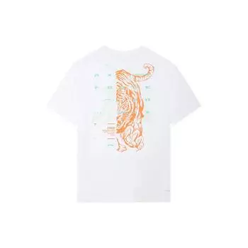 Футболка мужская с коротким рукавом и круглым вырезом Li Ning Tiger Letter Print, повседневная, белая ATSSC07-2 XL