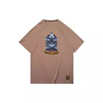 Футболка мужская с коротким рукавом Li Ning Star Wars Letter Print, свободная, коричневая AHSQ265-2 L