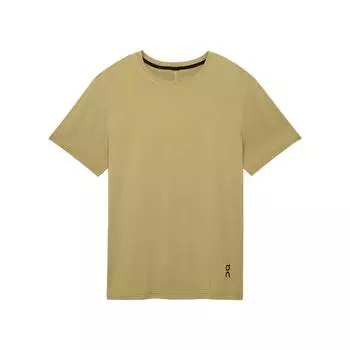 Футболка мужская с коротким рукавом, прилегающего кроя, повседневная, однотонная, с круглым вырезом, Studio-T SS25, топы, темно-коричневый, 1MF11772902 XL