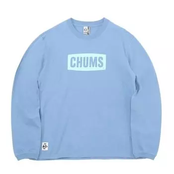 Футболка мужская с логотипом Retro Brushed Blue [Chums] L/S Lt.