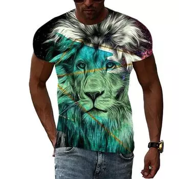 Футболка мужская сетчатая с рисунком аниме без воротника, обычная спортивная, свободного кроя, молодежная, зеленая S белый