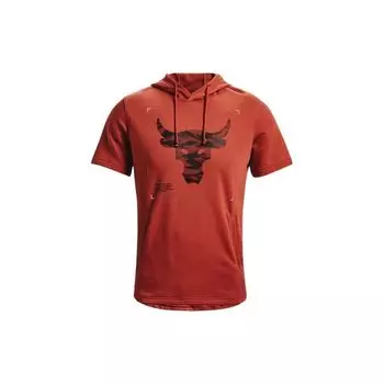 Футболка мужская Under Armour Johnson Series Terry American Vintage Printed с коротким рукавом и капюшоном, темно-красная 1370465-635 S