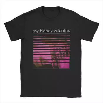 Футболка My Bloody Valentine Loveless Tribute, мужская футболка из чистого хлопка с юмором, футболки с круглым вырезом, короткий рукав, одежда больших размеров S чёрный