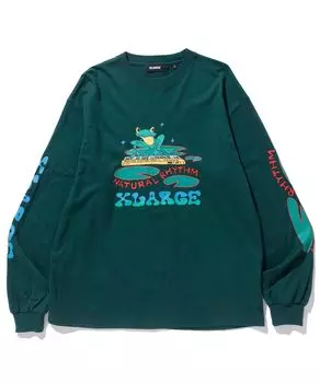Футболка NATURAL RHYTHM TEE GREEN M [Очень большой размер] Футболка L/S Мужская