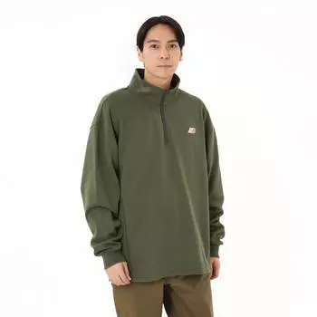 Футболка New Balance Double Face Half Zip с длинным рукавом Don Deep Olive Green amT45682 Don S
