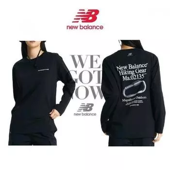 Футболка New Balance унисекс с функциональным рисунком и длинным рукавом, полуоблегающая Nbndd32813 Black/95 (M)