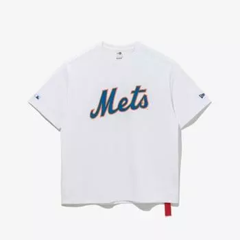 Футболка New Era Mlb New York MeTS с надписью и логотипом белая 14536492 S white/S(90)