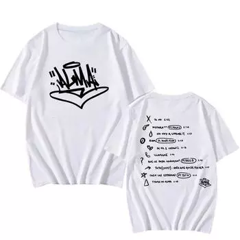 Футболка Nicki Nicole ALMA 2024 Новый альбом Графическая футболка Хлопок Мужские/Женские Летние футболки с коротким рукавом Повседневные футболки с принтом Топ XS белый