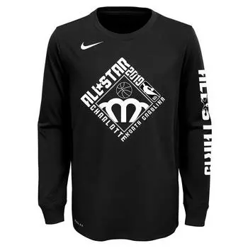 Футболка Nike NBA Collaboration All-Star Game Limited Training Быстросохнущая с длинным рукавом Детские топы Черный 3Z2B7BBHL-ASG S