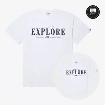 Футболка North Face Explore с коротким рукавом и круглым вырезом Nt7uq06k Wht 085(WS)