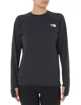 Футболка North с длинным рукавом Cut and Sew Long Thermal Versa Grid Crew, черная, WL [The Face] чёрный