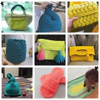 Футболка объемная пряжа для ручного вязания ковров вязание крючком крючком своими руками сумка кошелек одеяло мягкая плотная ткань пряжа трапилло