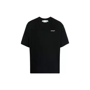 Футболка Off-White Chain Arrow Черные мужские топы OMAA120F22JER0051001