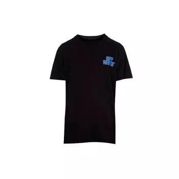 Футболка Off-White Hands Arrows черные/голубые мужские топы OMAA038R21JER0041040