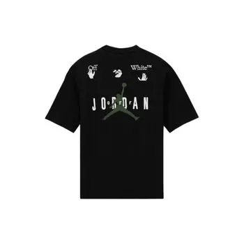 Футболка OFF-WHITE x Jordan (Азия) Черная мужская уличная одежда DM0062-010 XS