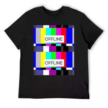 Футболка Offline Дешевая вещь Одежда больших размеров Простая графическая футболка Футболки для мужчин Хлопок S белый