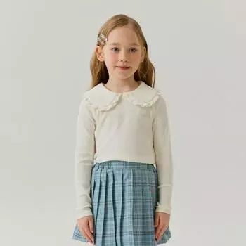 Футболка Olivan Basic с ребристым воротником, кремовая creamy/110