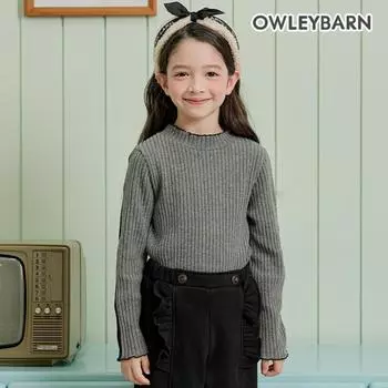 Футболка Olivan Reversed Ribbed Half Neck Brushed Tee черного цвета Black/110