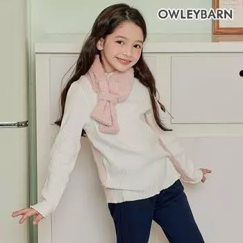 Футболка Olivan Reversed Ribbed Half Neck Brushed Tee Ivory Ivory/160