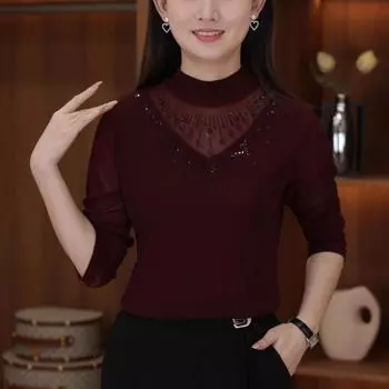 Футболка-основа с полуводолазкой на весну, новый стиль, облегающий крой, тяжелая промышленная футболка с длинным рукавом, модный и универсальный топ M