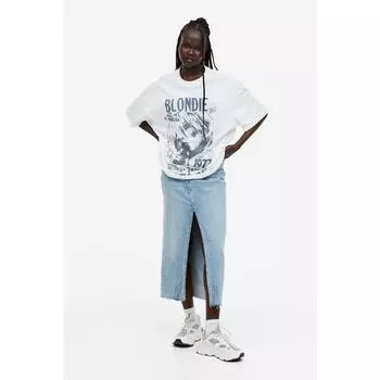 Футболка HM Oversized с принтом, белая Blondie 1162785021