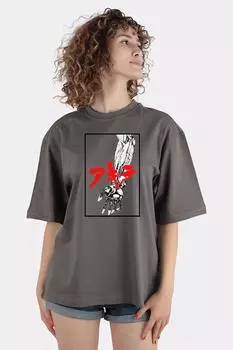 Футболка оверсайз из копчёного 100% хлопка с круглым вырезом Akira Arm Tetsuo