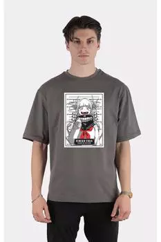 Футболка оверсайз из копчёного 100% хлопка с круглым вырезом Химико Тога - My Hero Academia