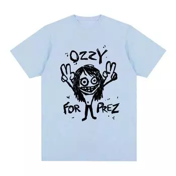 Футболка Ozzy Osbourne с графическим принтом, футболка с коротким рукавом, модная хип-хоп, 100% хлопок, женская одежда высокого качества XS
