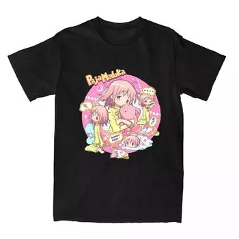 Футболка Paja Madoka Madoka Magica Anime Merch для мужчин и женщин, забавные летние топы из 100% хлопка S серый