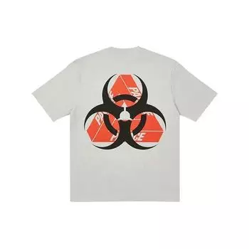 Футболка Palace Bio Hazard серая, меланжевая, топы унисекс P20TS147 L
