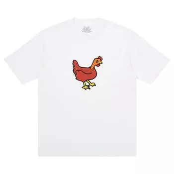 Футболка Palace Clucking, белые мужские топы P22TS383 XL