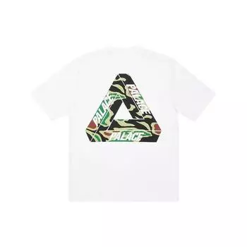 Футболка Palace Jungle Camo Tri-Ferg, белые топы унисекс P24TS118 S