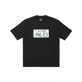 Футболка Palace Plate Черные топы унисекс P24TS078 M
