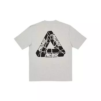 Футболка Palace с тройными рваными краями, серые топы унисекс меланжевого цвета P25TS083 S