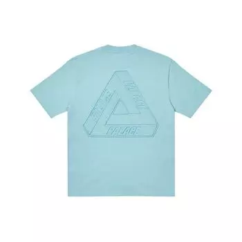 Футболка Palace Tri-Ferg с тиснением Голубые мужские топы P22ES174 L