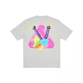 Футболка Palace Tri Twister Серые топы унисекс меланжевого цвета P24TS225 XL