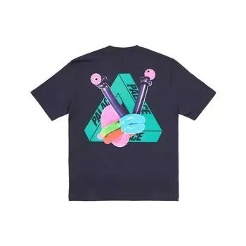 Футболка Palace Tri-Twister Темно-синие топы унисекс Синий P24TS224 S