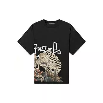 Футболка Palm Angels Desert Skull Over Tee, черная/многоцветная, мужские топы PMAA059F20JER0031084 S