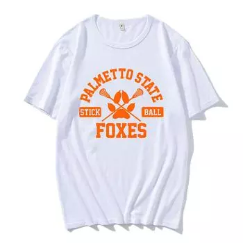 Футболка Palmetto State Foxes Games, хлопковая футболка с коротким рукавом, летняя, повседневная, мужская, женская, с круглым вырезом, футболка с рисунком Harajuku XS белый