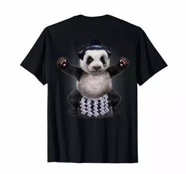 Футболка «Панда Сумо» чёрный