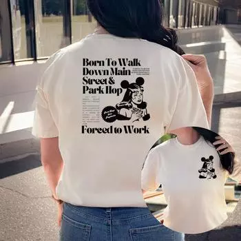 Футболка Park Hopper Magic Kingdom Happiest Place On Earth Trending Retro Family Vacation Shirt Летняя футболка Harajuku Amusement Park S белый
