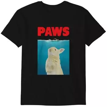 Футболка Paws Bunny Забавная пародия | Подарки для любителей кроликов Классическая футболка M