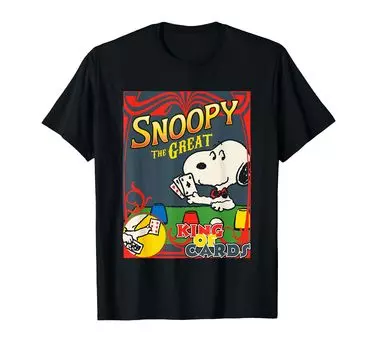 Футболка Peanuts Snoopy Card King чёрный