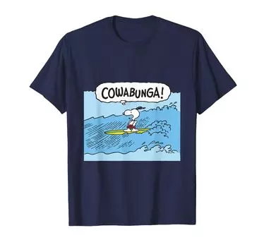 Футболка Peanuts Snoopy Cowbunga Surfer синий