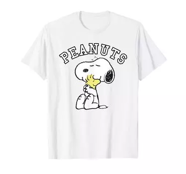 Футболка Peanuts Snoopy Hug Woodstock белый