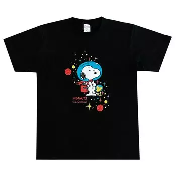 Футболка PEANUTS Snoopy Nostalgica Astronaut черного цвета размера M SN1174N