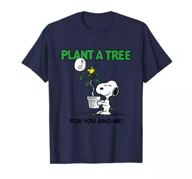 Футболка Peanuts Snoopy Plant A Tree синий