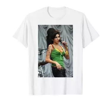 Футболка певицы Эми Уайнхаус Live Glastonbury 2007 белый