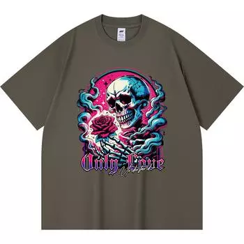 Футболка плотностью 230 г/м2 из 100% хлопка с принтом Only Love Understand, забавная футболка из чесаного хлопка в стиле Харадзюку XS абрикосовый