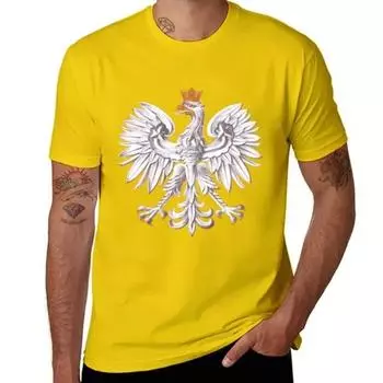 Футболка Polish National Eagle с 3D-принтом Customs Top, большая мужская футболка XS
